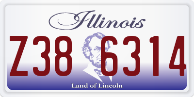 IL license plate Z386314