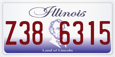 IL license plate Z386315