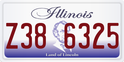 IL license plate Z386325