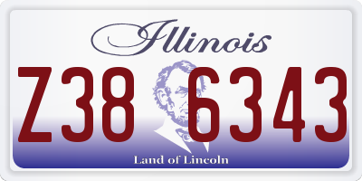 IL license plate Z386343