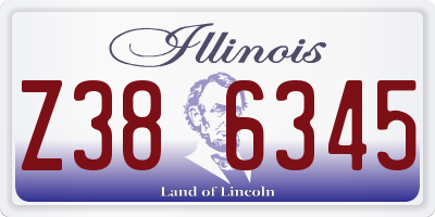 IL license plate Z386345