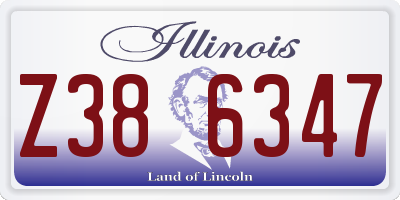 IL license plate Z386347