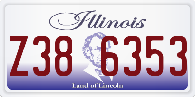IL license plate Z386353