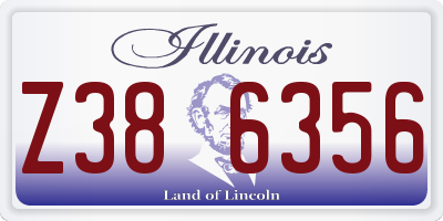 IL license plate Z386356