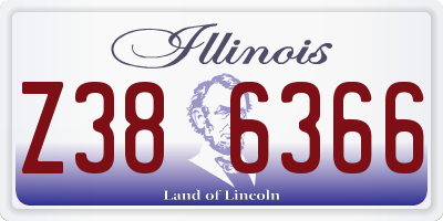 IL license plate Z386366