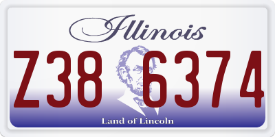 IL license plate Z386374