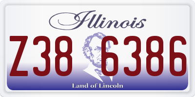 IL license plate Z386386