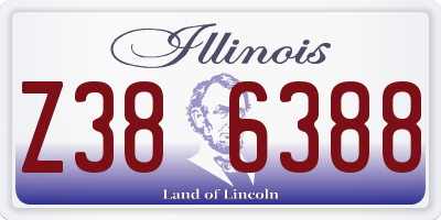 IL license plate Z386388