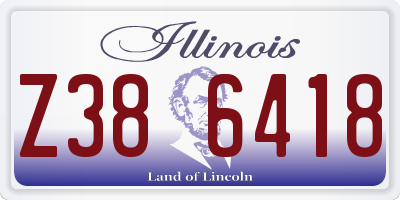 IL license plate Z386418