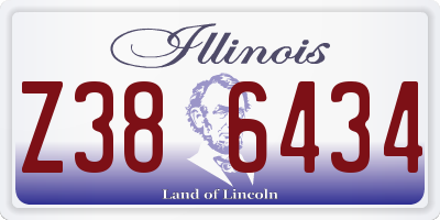 IL license plate Z386434
