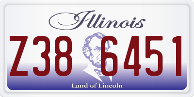 IL license plate Z386451