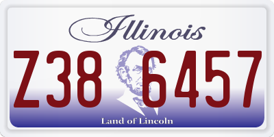 IL license plate Z386457