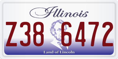 IL license plate Z386472