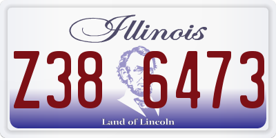 IL license plate Z386473