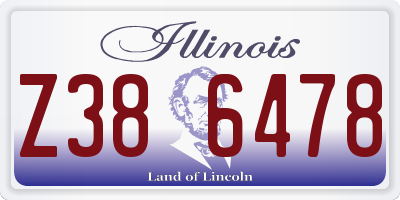 IL license plate Z386478