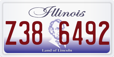 IL license plate Z386492