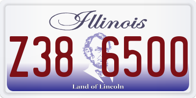 IL license plate Z386500