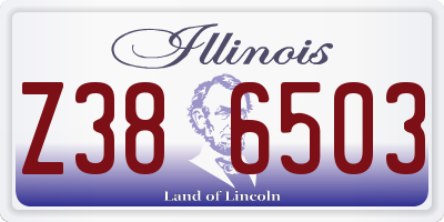IL license plate Z386503