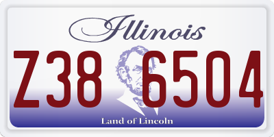 IL license plate Z386504