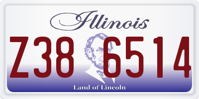 IL license plate Z386514
