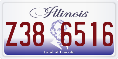 IL license plate Z386516
