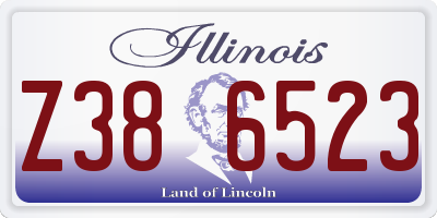 IL license plate Z386523