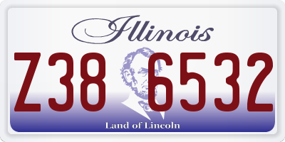 IL license plate Z386532