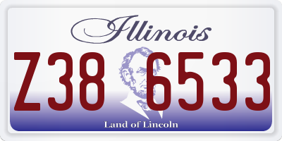 IL license plate Z386533