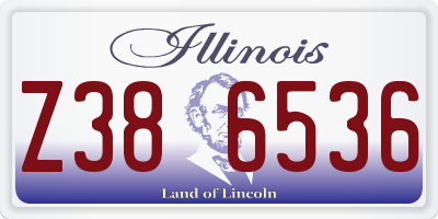 IL license plate Z386536