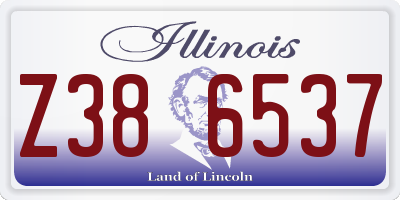 IL license plate Z386537