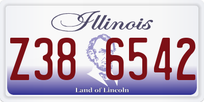 IL license plate Z386542