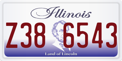 IL license plate Z386543