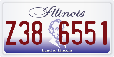 IL license plate Z386551
