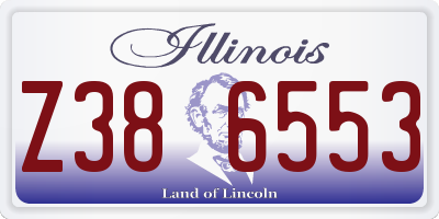 IL license plate Z386553