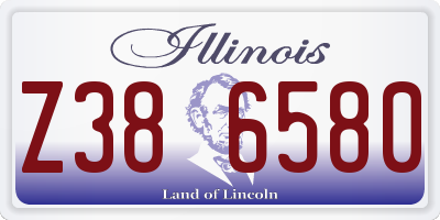 IL license plate Z386580
