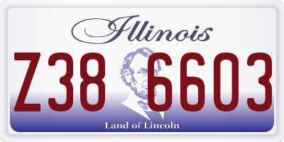 IL license plate Z386603