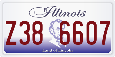 IL license plate Z386607