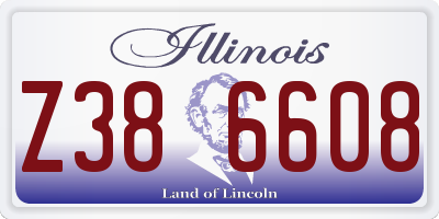 IL license plate Z386608