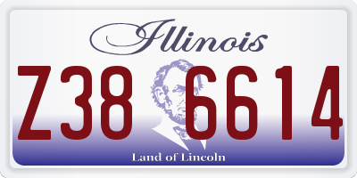 IL license plate Z386614