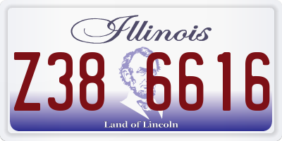 IL license plate Z386616