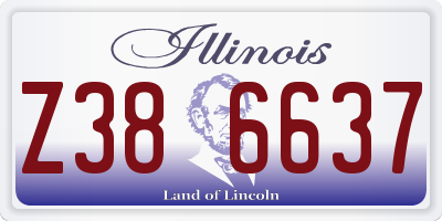 IL license plate Z386637