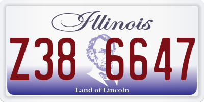 IL license plate Z386647