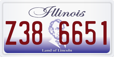 IL license plate Z386651