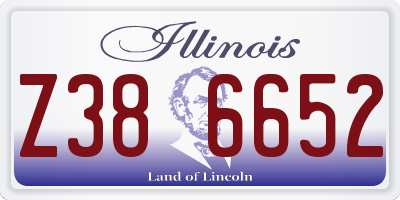 IL license plate Z386652