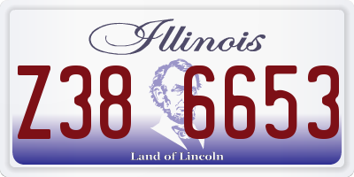 IL license plate Z386653