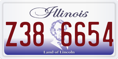 IL license plate Z386654