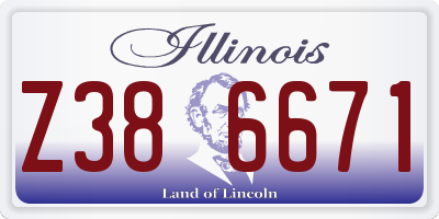IL license plate Z386671