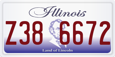 IL license plate Z386672