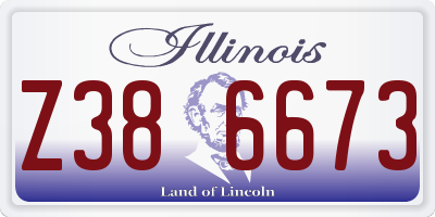IL license plate Z386673
