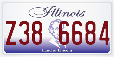IL license plate Z386684